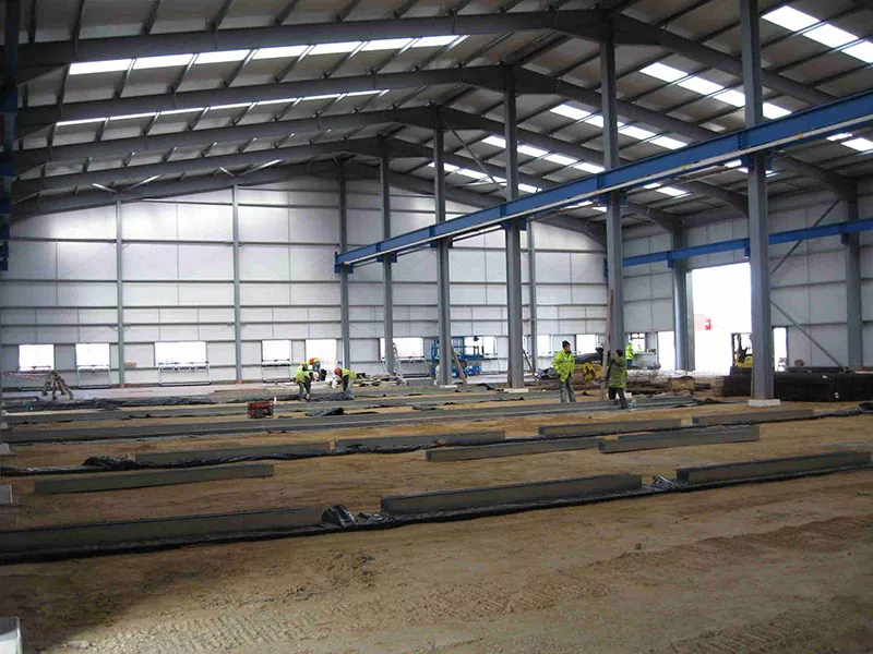 လက်တွေ့ကျပြီး လှပသော Steel Warehouse Workshop Steel Structure ၊